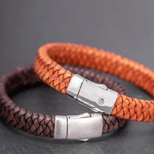 Embrace Remembrance Leather Bracelet - Natural Grace